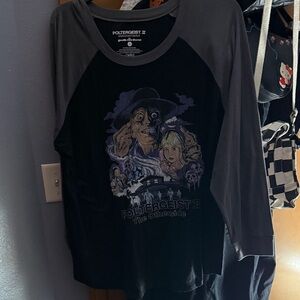 Poltergeist II The Other Side Graphic Raglan Tee - Black & Charcoal